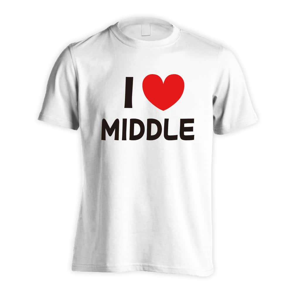 陸上競技 I LOVE MIDDLE 中距離 吸水速乾ドライTシャツ