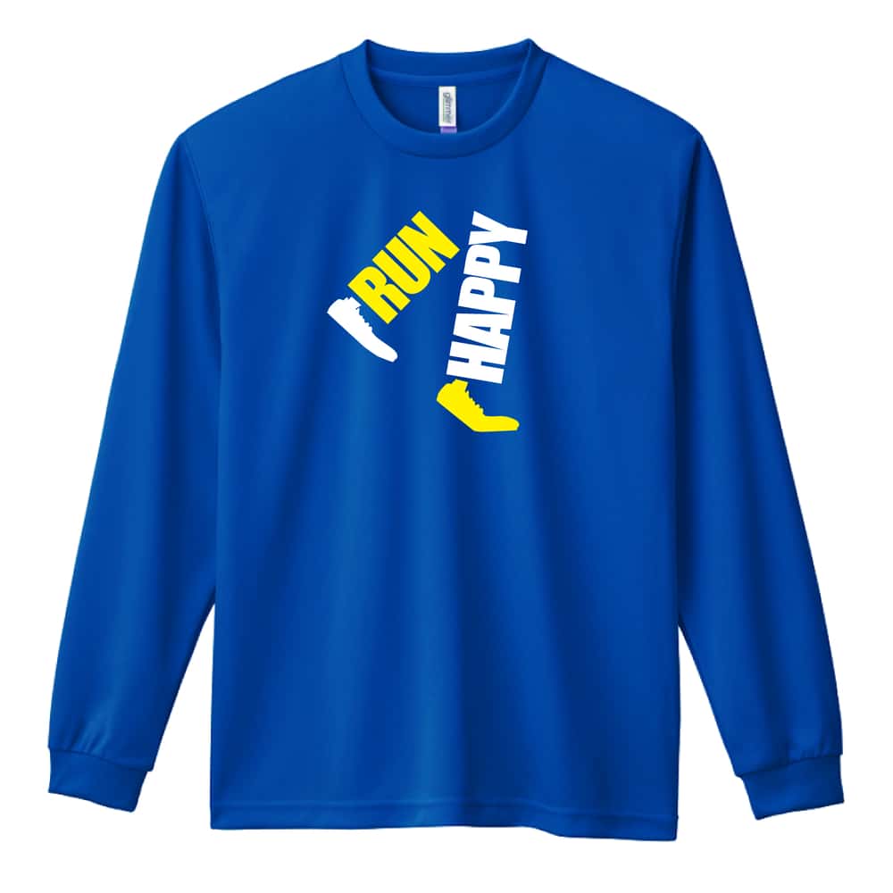 陸上競技 RUN HAPPY 吸水速乾ドライロングTシャツ