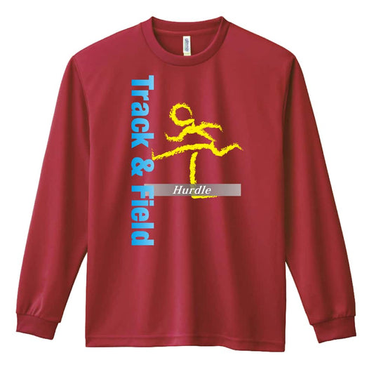 陸上競技 T&F Hurdle ハードル 吸水速乾ドライロングTシャツ