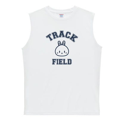 陸上競技 カレッジデザイン風 TRACK & FIELD リサイクルポリエステル ノースリーブシャツ