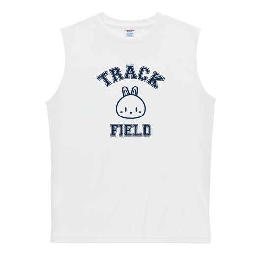 陸上競技 カレッジデザイン風 TRACK & FIELD リサイクルポリエステル ノースリーブシャツ