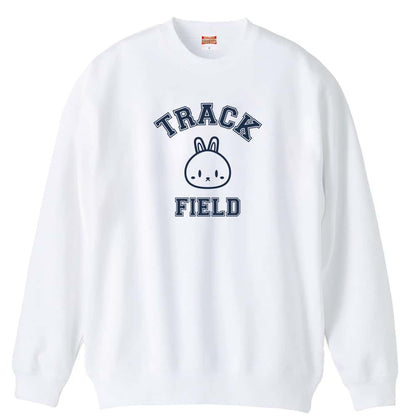 陸上競技 カレッジデザイン風 TRACK & FIELD 裏パイルスウェットトレーナー