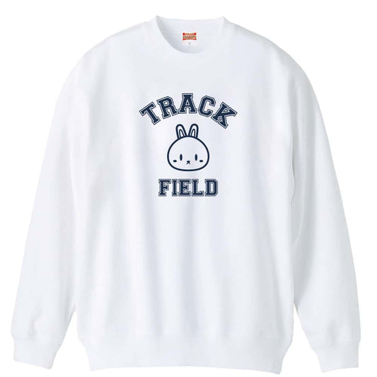 陸上競技 カレッジデザイン風 TRACK & FIELD 裏パイルスウェットトレーナー
