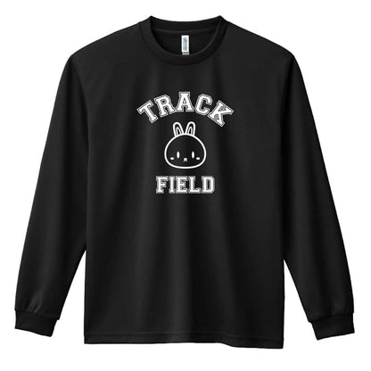 陸上競技 カレッジデザイン風 TRACK & FIELD 吸水速乾ドライロングTシャツ