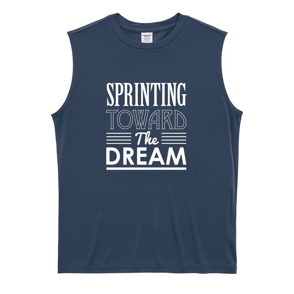 陸上競技 Sprinting toward the dream リサイクルポリエステル ノースリーブシャツ