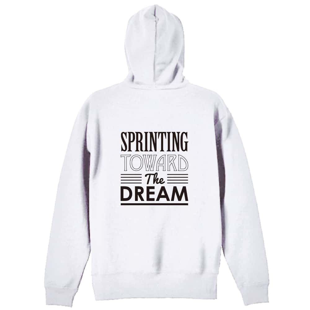 陸上競技 Sprinting toward the dream 裏パイルジップパーカー