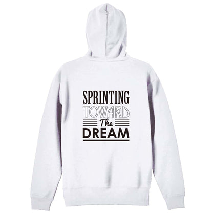 陸上競技 Sprinting toward the dream 裏パイルジップパーカー
