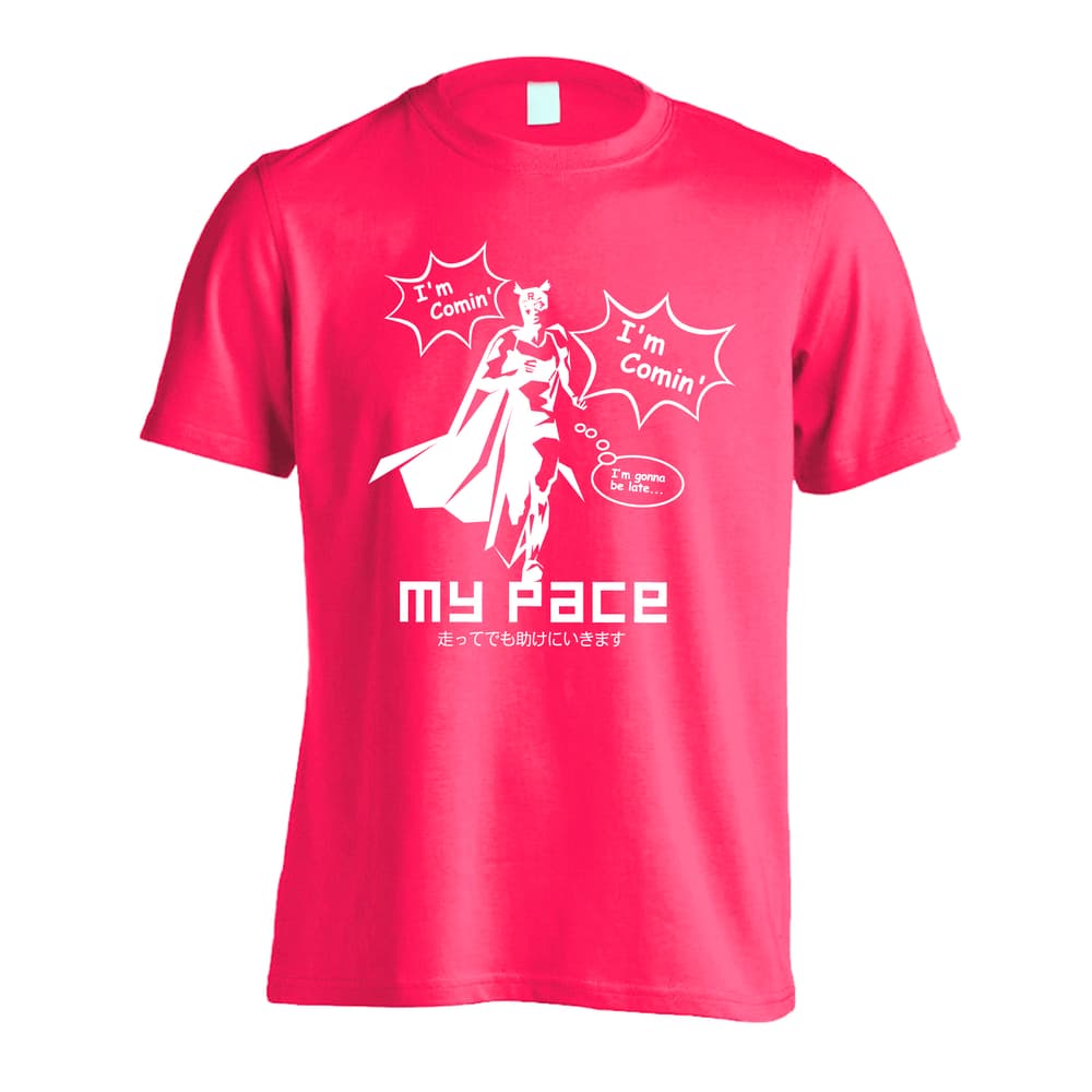 陸上競技 アメコミ風 I'm Comin' ラン編 吸水速乾ドライTシャツ