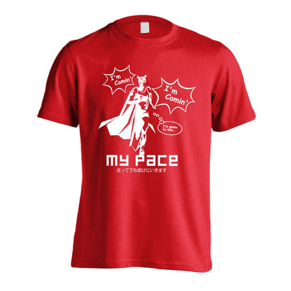 陸上競技 アメコミ風 I'm Comin' ラン編 吸水速乾ドライTシャツ