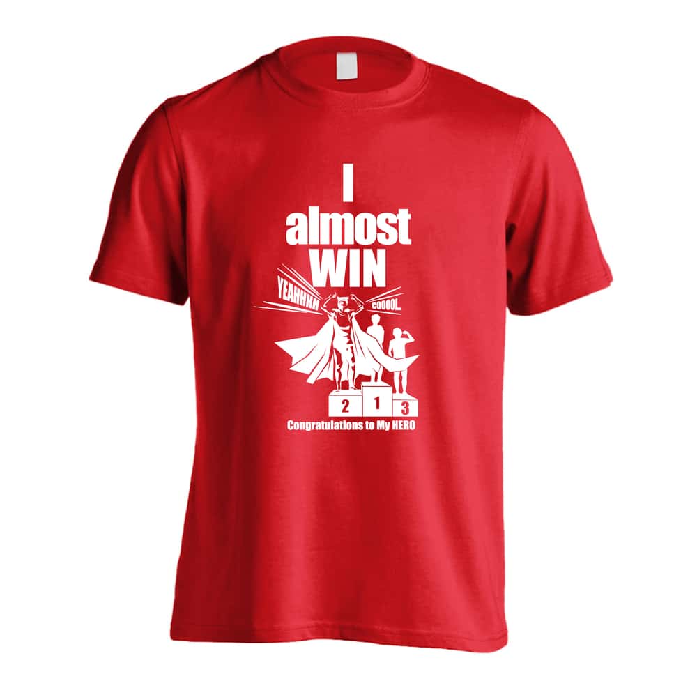 陸上競技 アメコミ風 I almost WIN 吸水速乾ドライTシャツ