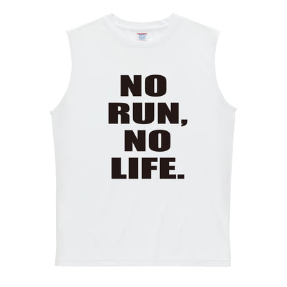 陸上競技 NO RUN, NO LIFE. リサイクルポリエステル ノースリーブシャツ