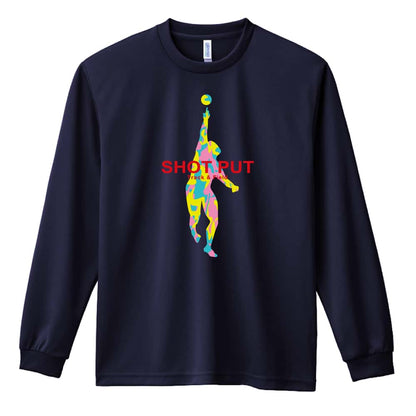 陸上競技 SHOT PUT 砲丸投 吸水速乾ドライロングTシャツ