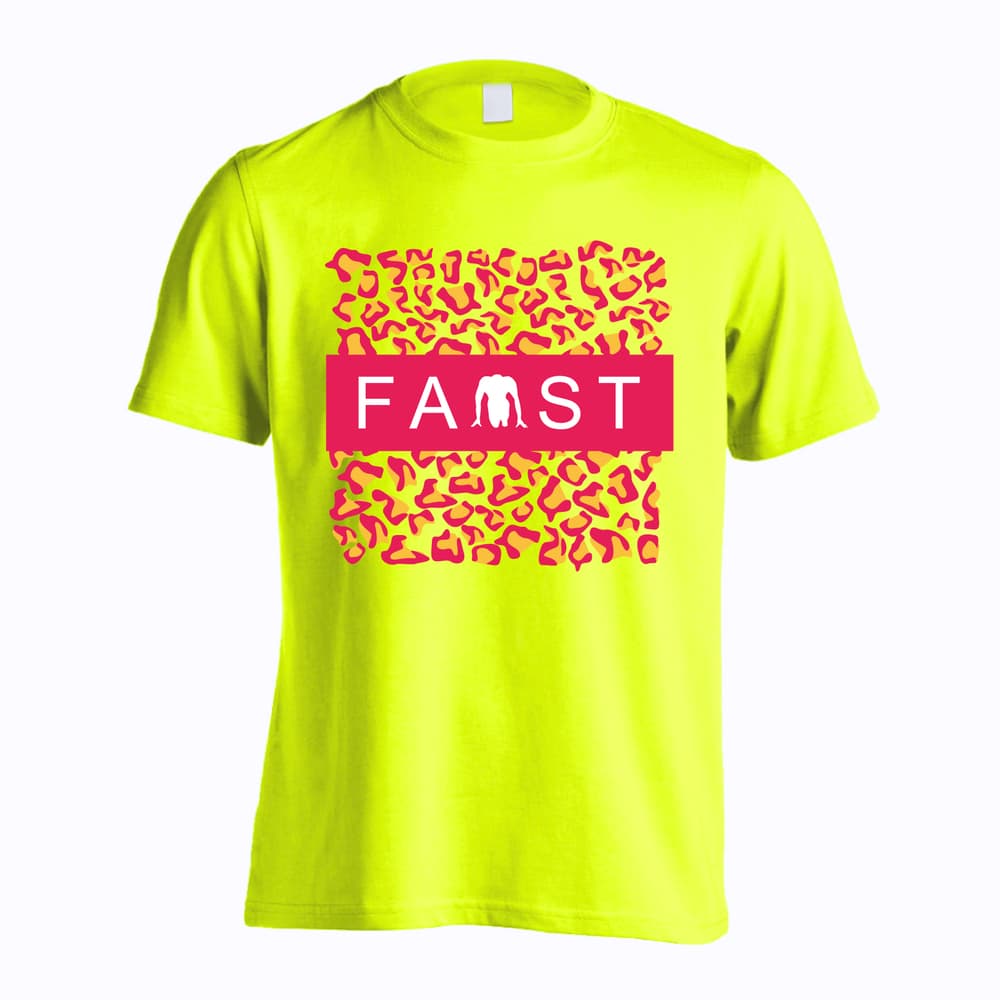 陸上競技 ヒョウ柄 FAST 吸水速乾ドライTシャツ