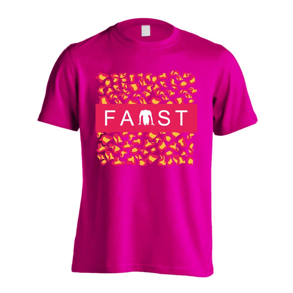 陸上競技 ヒョウ柄 FAST 吸水速乾ドライTシャツ