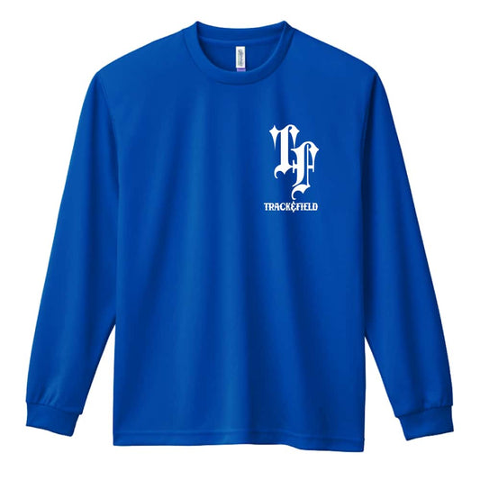 陸上競技 ゴシック調 TRACK & FIELD 吸水速乾ドライロングTシャツ