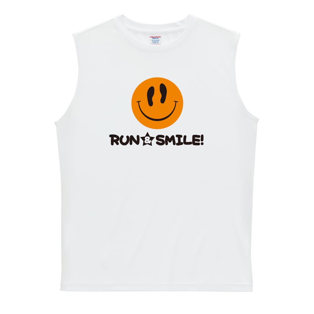 陸上競技 RUN & SMILE! リサイクルポリエステル ノースリーブシャツ