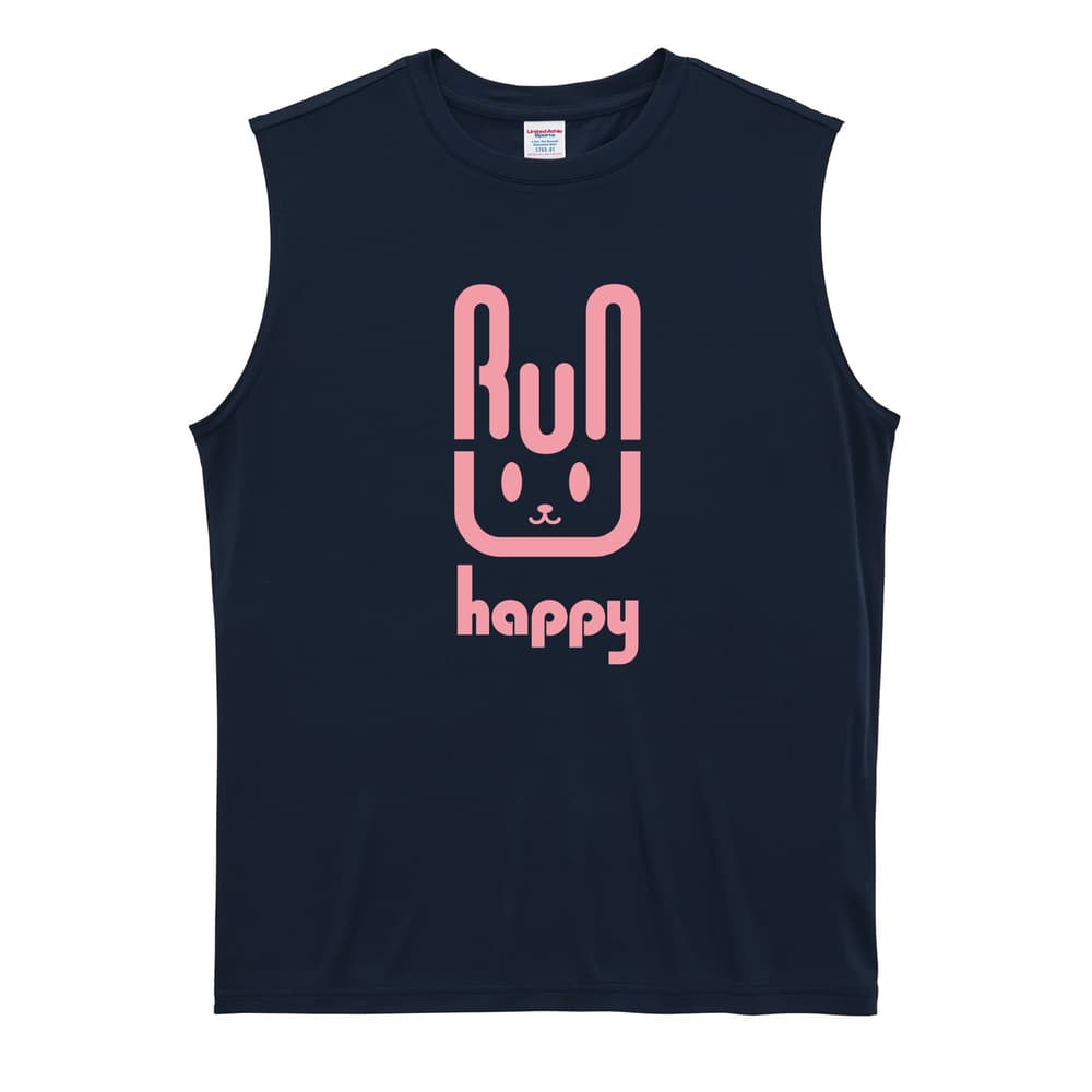 陸上競技 RUN HAPPY リサイクルポリエステル ノースリーブシャツ