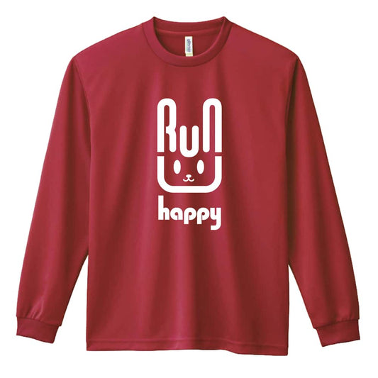 陸上競技 RUN HAPPY 吸水速乾ドライロングTシャツ