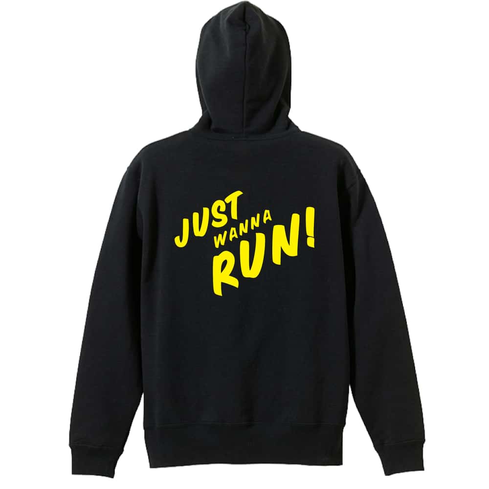 陸上競技 JUST WANNA RUN 裏パイルプルオーバーパーカー