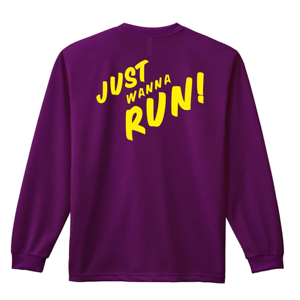 陸上競技 JUST WANNA RUN 吸水速乾ドライロングTシャツ
