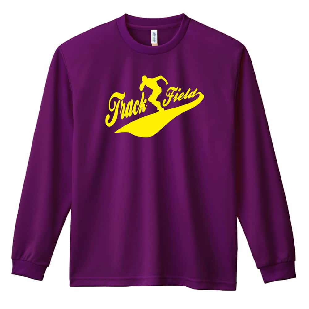 陸上競技 ベースボールシャツ風 Track & Field 吸水速乾ドライロングTシャツ
