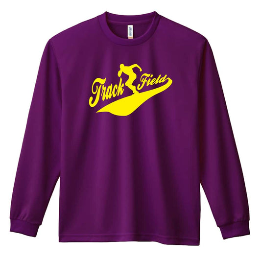 陸上競技 ベースボールシャツ風 Track & Field 吸水速乾ドライロングTシャツ