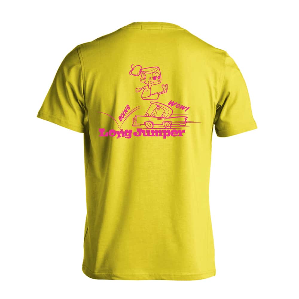 陸上競技 カートゥーンイラスト 走幅跳 吸水速乾ドライTシャツ