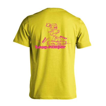 陸上競技 カートゥーンイラスト 走幅跳 吸水速乾ドライTシャツ