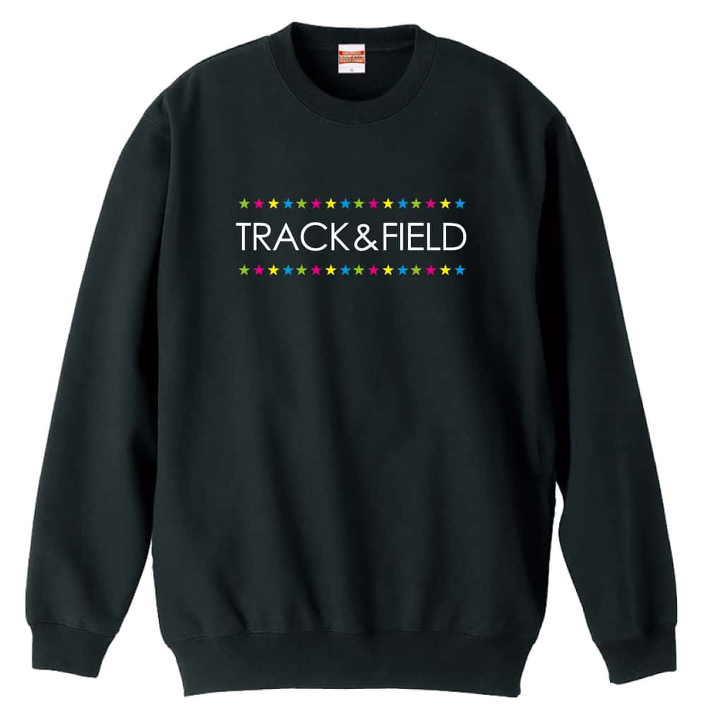 陸上競技 カラフルスターライン TRACK & FIELD 裏パイルスウェットトレーナー