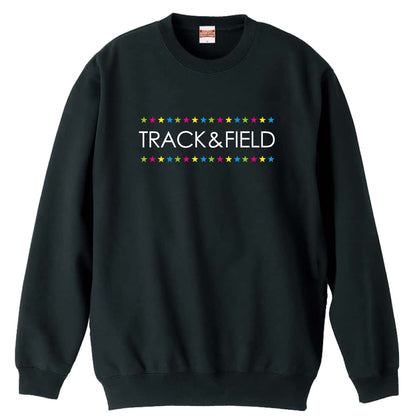 陸上競技 カラフルスターライン TRACK & FIELD 裏パイルスウェットトレーナー