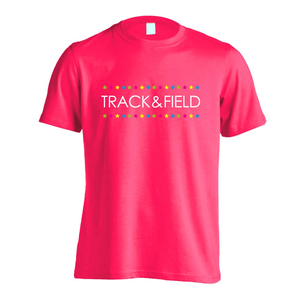 陸上競技 カラフルスターライン TRACK & FIELD 吸水速乾ドライTシャツ