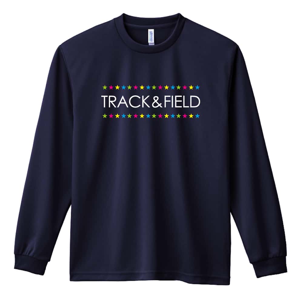 陸上競技 カラフルスターライン TRACK & FIELD 吸水速乾ドライロングTシャツ