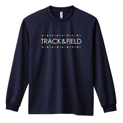 陸上競技 カラフルスターライン TRACK & FIELD 吸水速乾ドライロングTシャツ