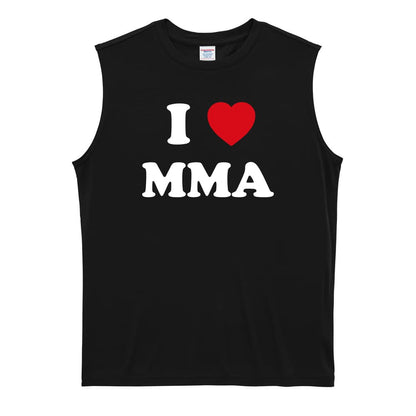 武道・格闘技 I LOVE MMA リサイクルポリエステル ノースリーブシャツ