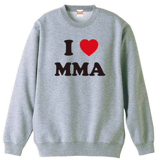 武道・格闘技 I LOVE MMA 裏パイルスウェットトレーナー