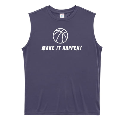バスケットボール MAKE IT HAPPEN! リサイクルポリエステル ノースリーブシャツ
