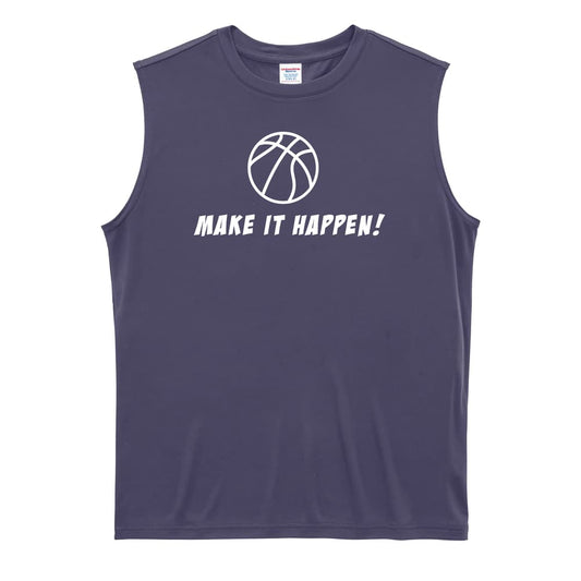 バスケットボール MAKE IT HAPPEN! リサイクルポリエステル ノースリーブシャツ