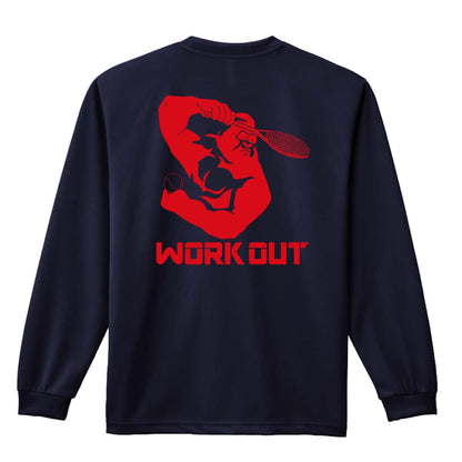 テニス ゴリラワークアウト テニス 吸水速乾ドライロングTシャツ