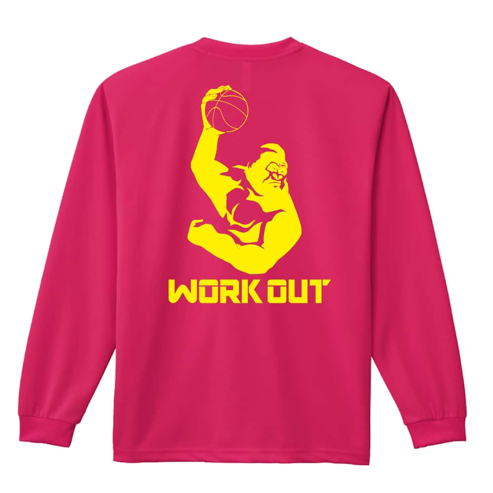 バスケットボール ゴリラワークアウト バスケットボール 吸水速乾ドライロングTシャツ