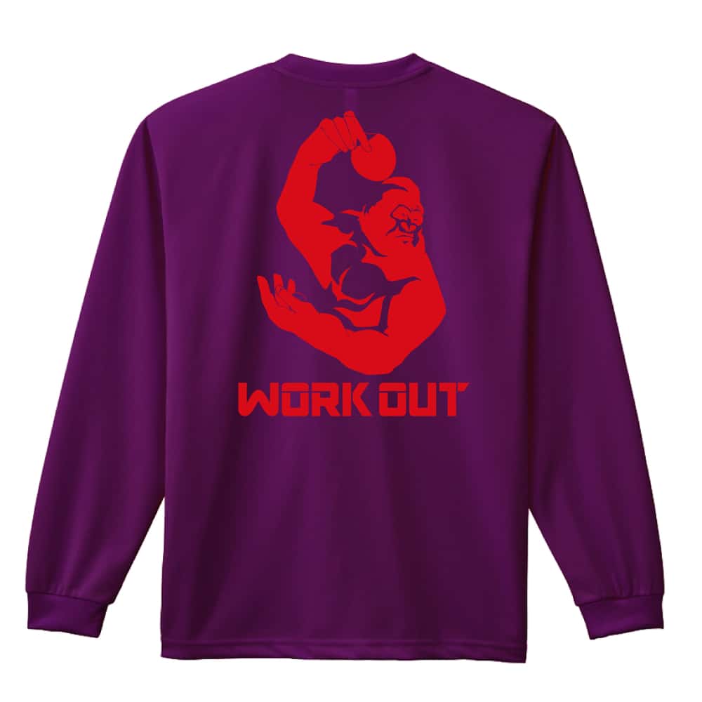 卓球 ゴリラワークアウト 卓球 吸水速乾ドライロングTシャツ