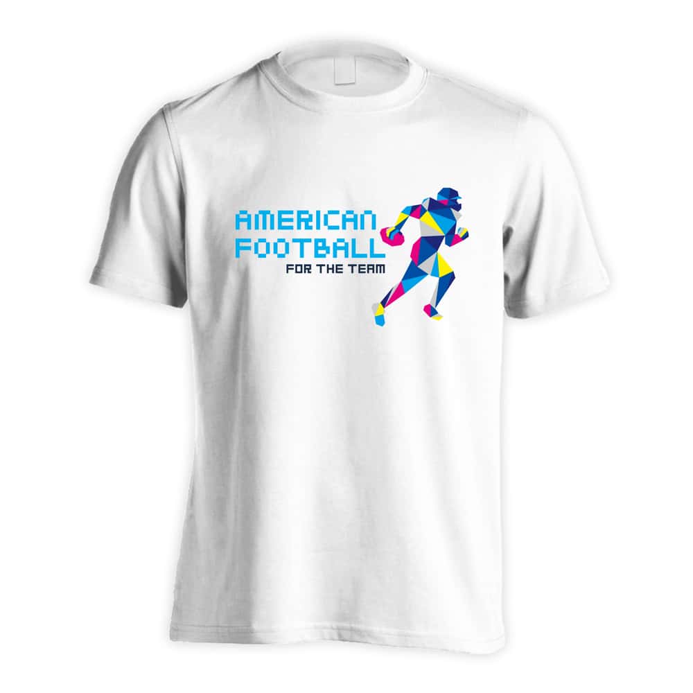 アメリカンフットボール ポリゴンシルエットのアメフト 吸水速乾ドライTシャツ