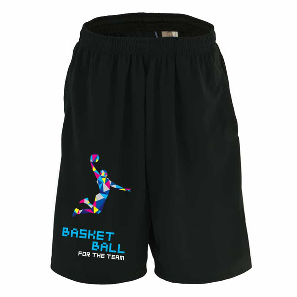 ポリゴンシルエットのバスケ バスケットボールハーフパンツ ドライ 練習着 AW-SPT0973-HPT-DRY