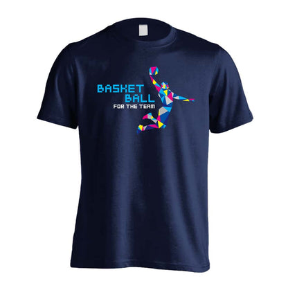 バスケットボール ポリゴンシルエットのバスケ 吸水速乾ドライTシャツ