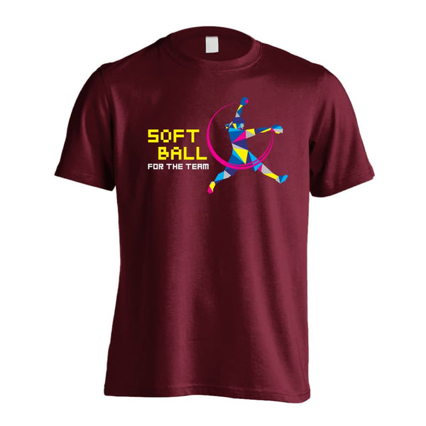 ポリゴンシルエットのソフトボール ソフトボールTシャツ ドライ 半袖 練習着 AW-SFT0978-TS-DRY