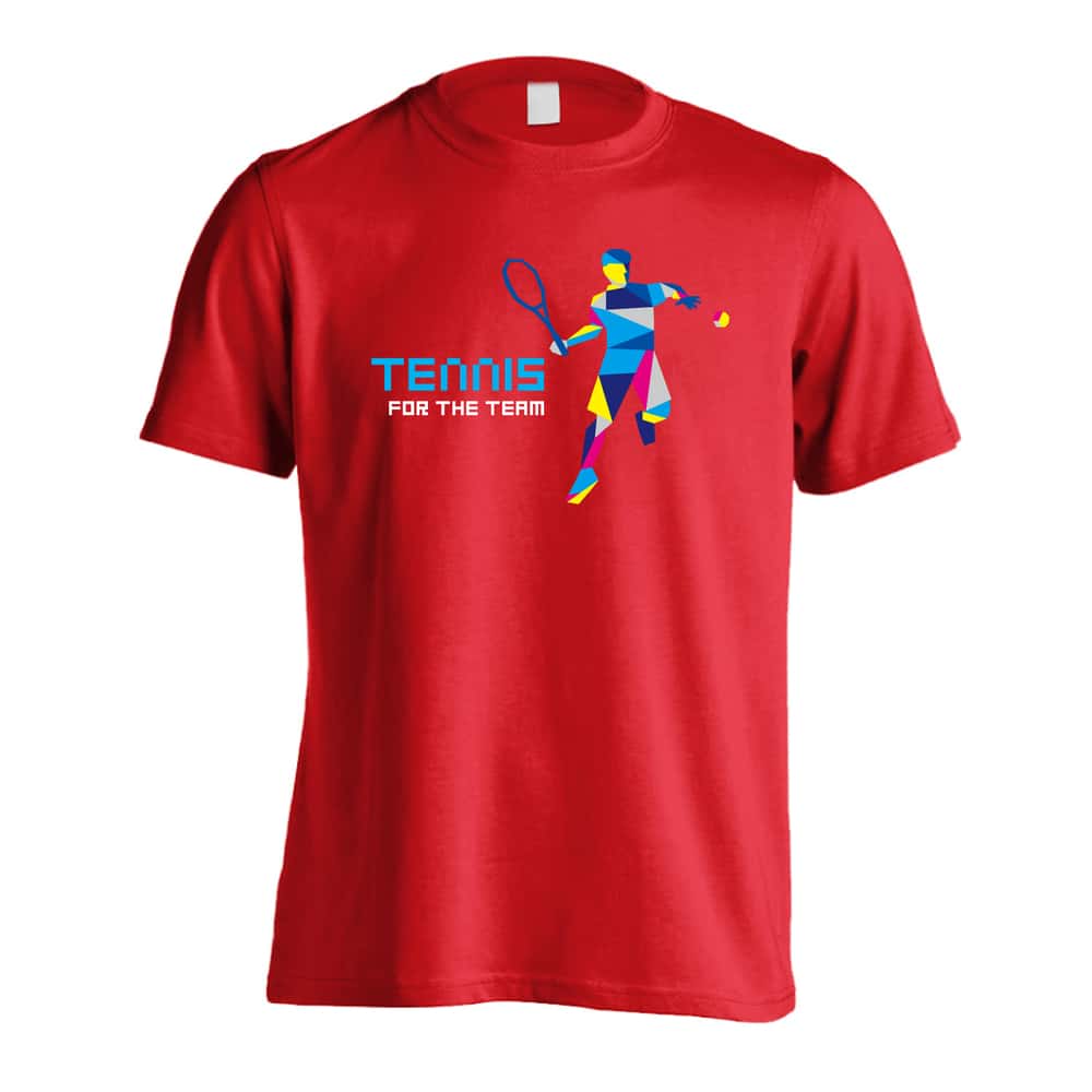 テニス ポリゴンシルエットのテニス 吸水速乾ドライTシャツ