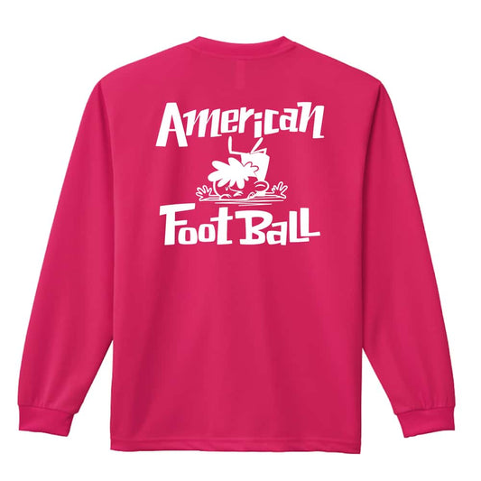 アメリカンフットボール アメフトカートゥーン 七転び八起き 吸水速乾ドライロングTシャツ