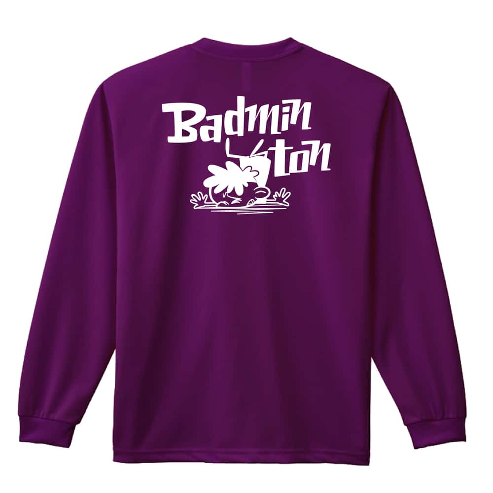 バドミントン バドミントン 七転び八起き 吸水速乾ドライロングTシャツ