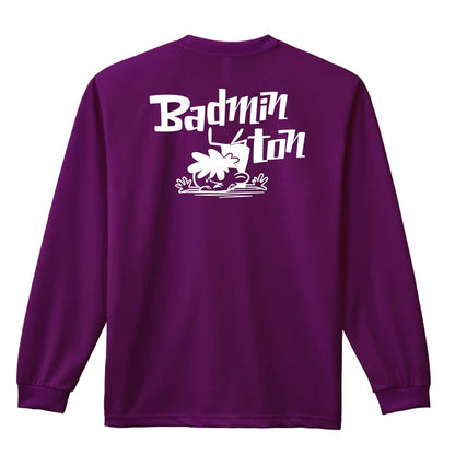バドミントン バドミントン 七転び八起き 吸水速乾ドライロングTシャツ