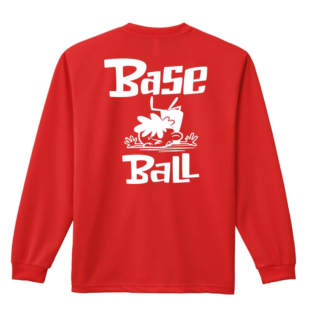 野球 野球 ベースボール 七転び八起き 吸水速乾ドライロングTシャツ