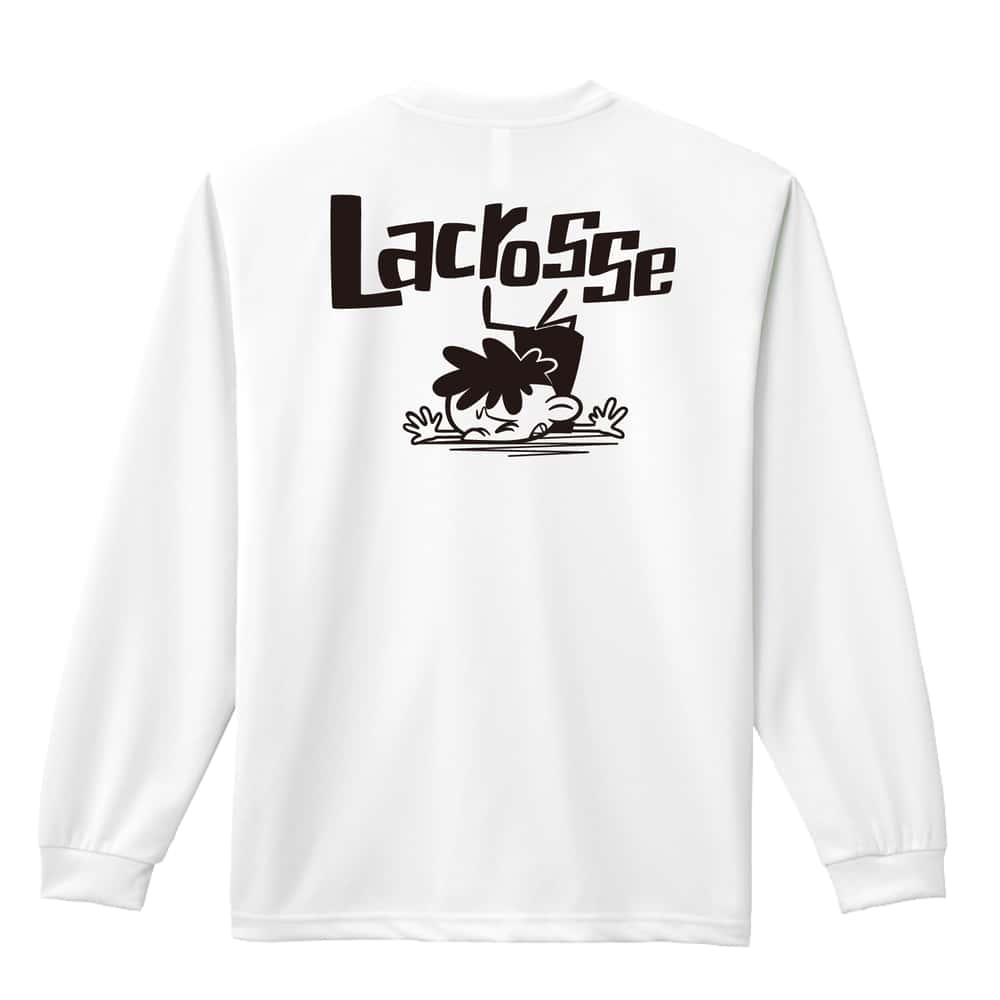 ラクロス ラクロスカートゥーン 七転び八起き 吸水速乾ドライロングTシャツ